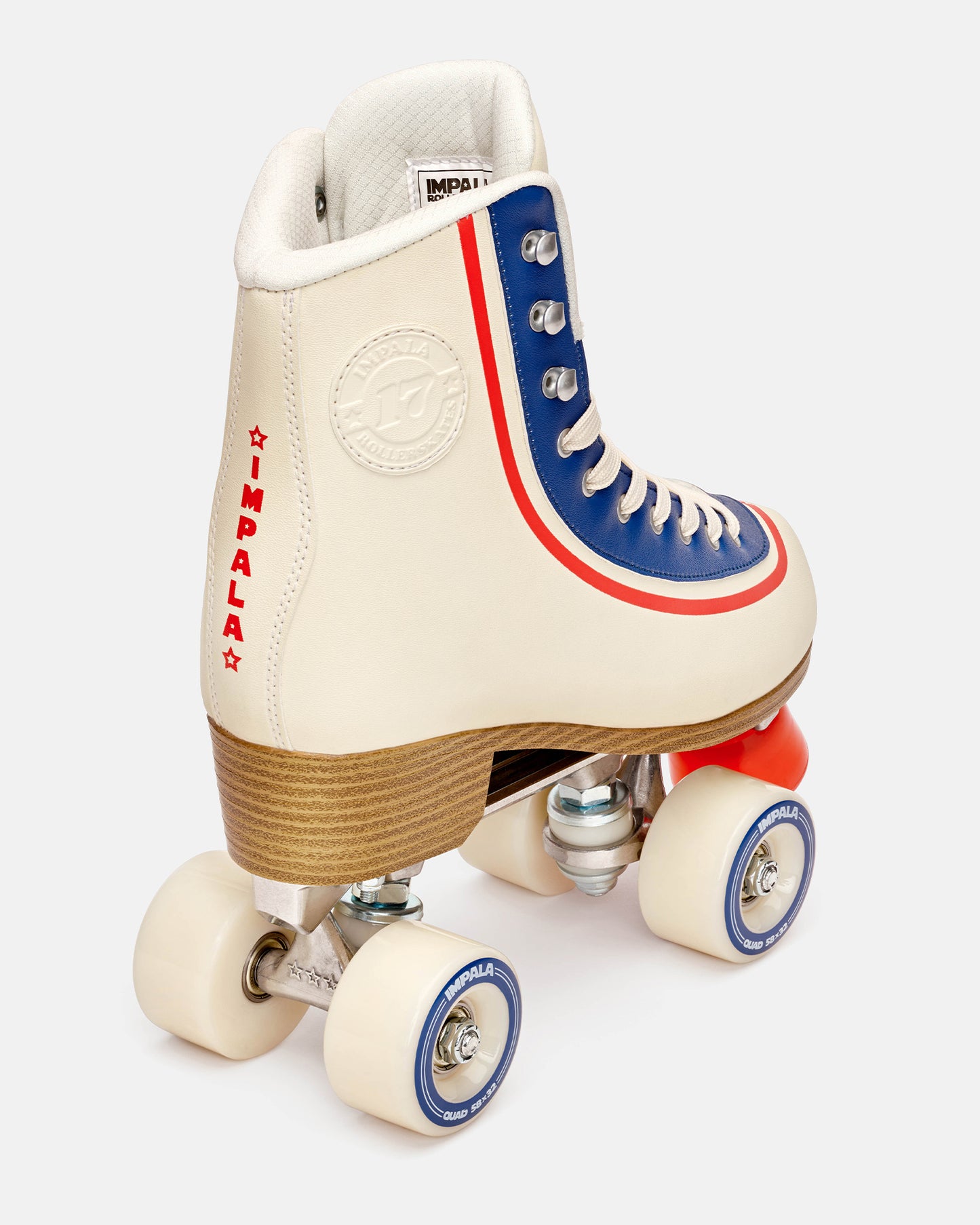 back angled Impala Quad Skate - Vintage Stripe