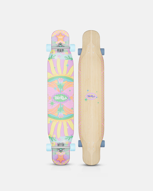 Top and bottom view of Impala Muse Dancing Longboard - MakeMe Unfazed