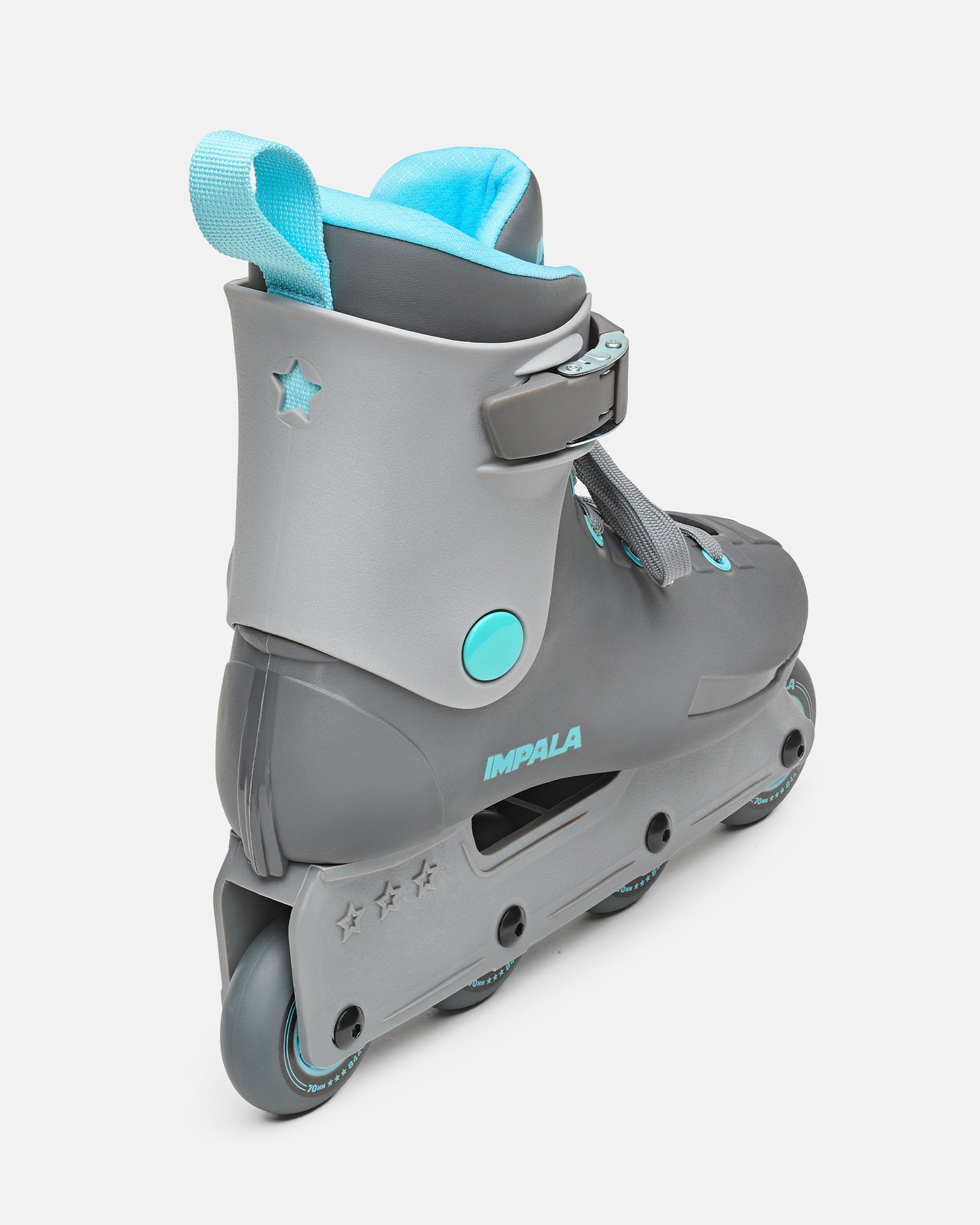 back angled Impala Lightspeed Inline Skate - Blue/Grey