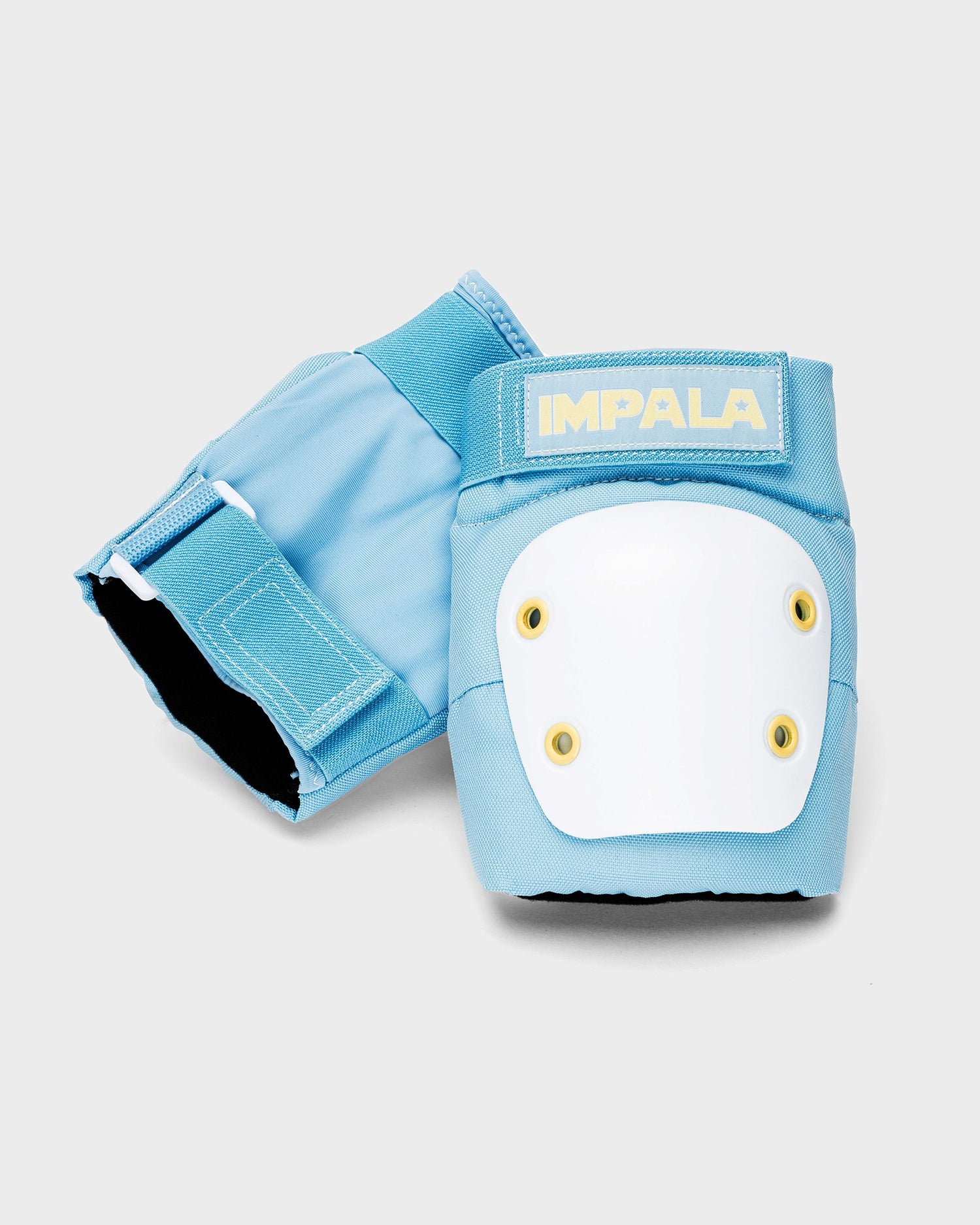 Knee pads in the Impala Protective Set Youth - Sky Blue/Yellow