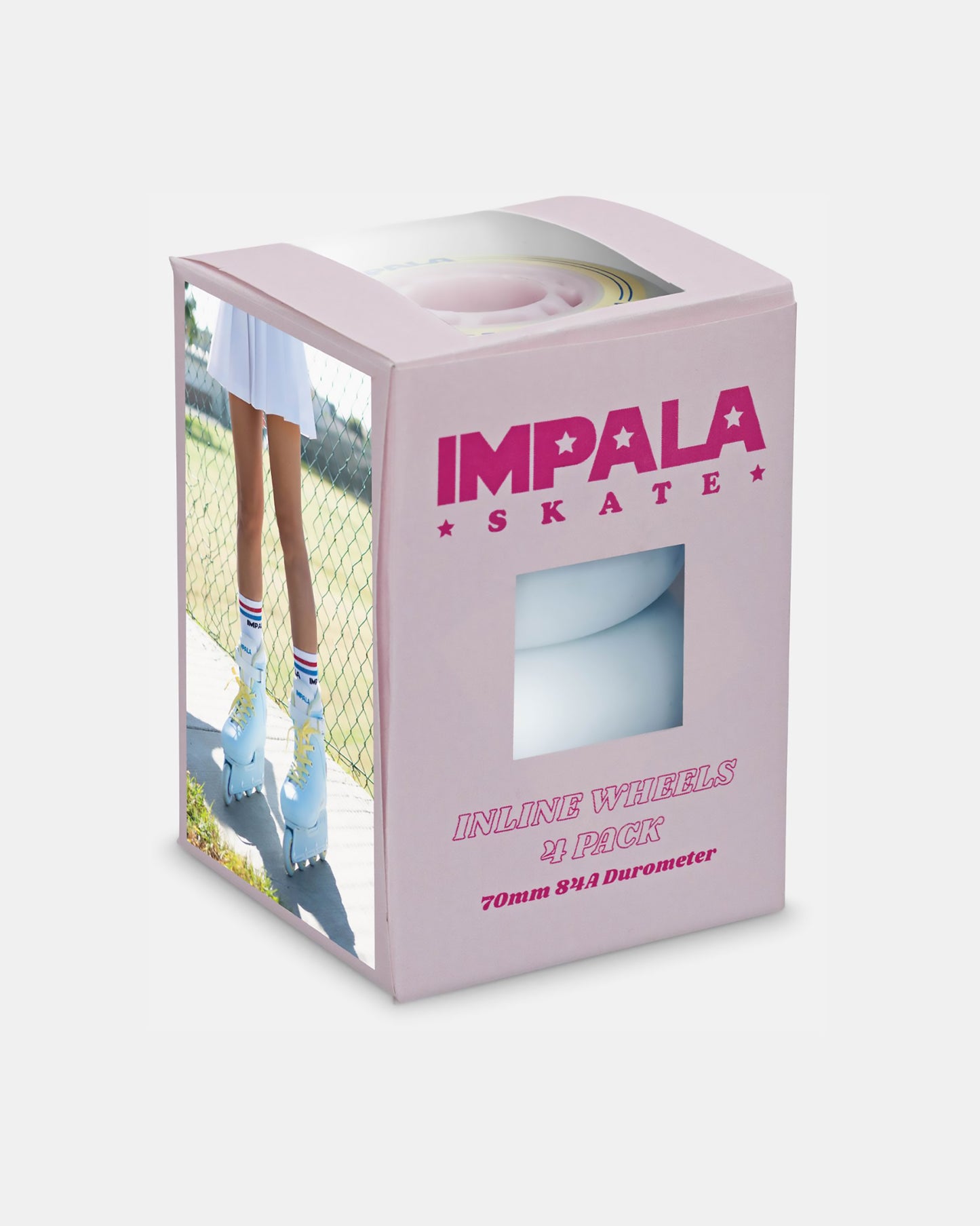 box Impala Inline Wheels Sky Blue Yellow