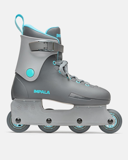 Side profile view of Impala Lightspeed Inline Skate - Blue/Grey