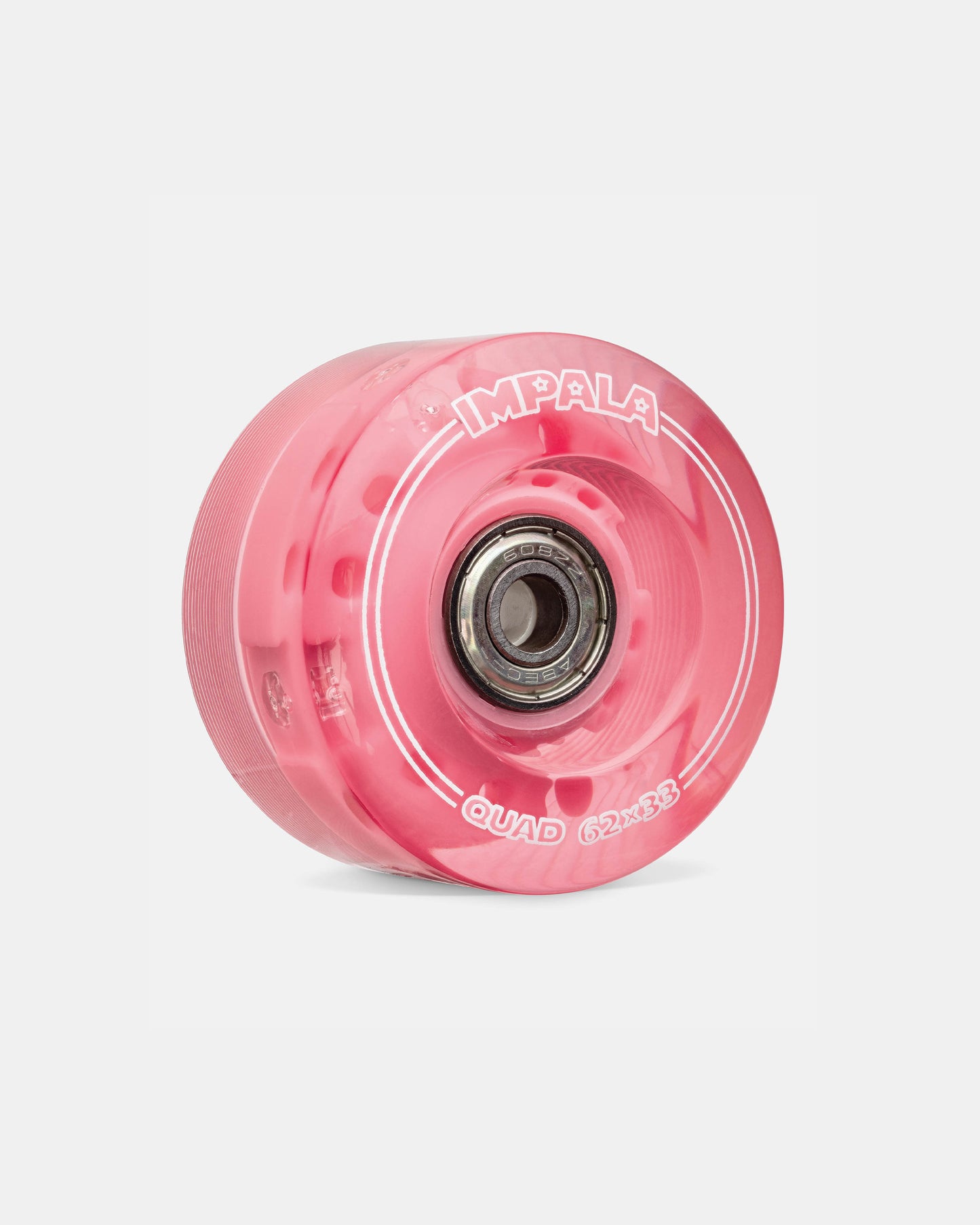 angle pink LED Light up transparent impala roller skate wheels