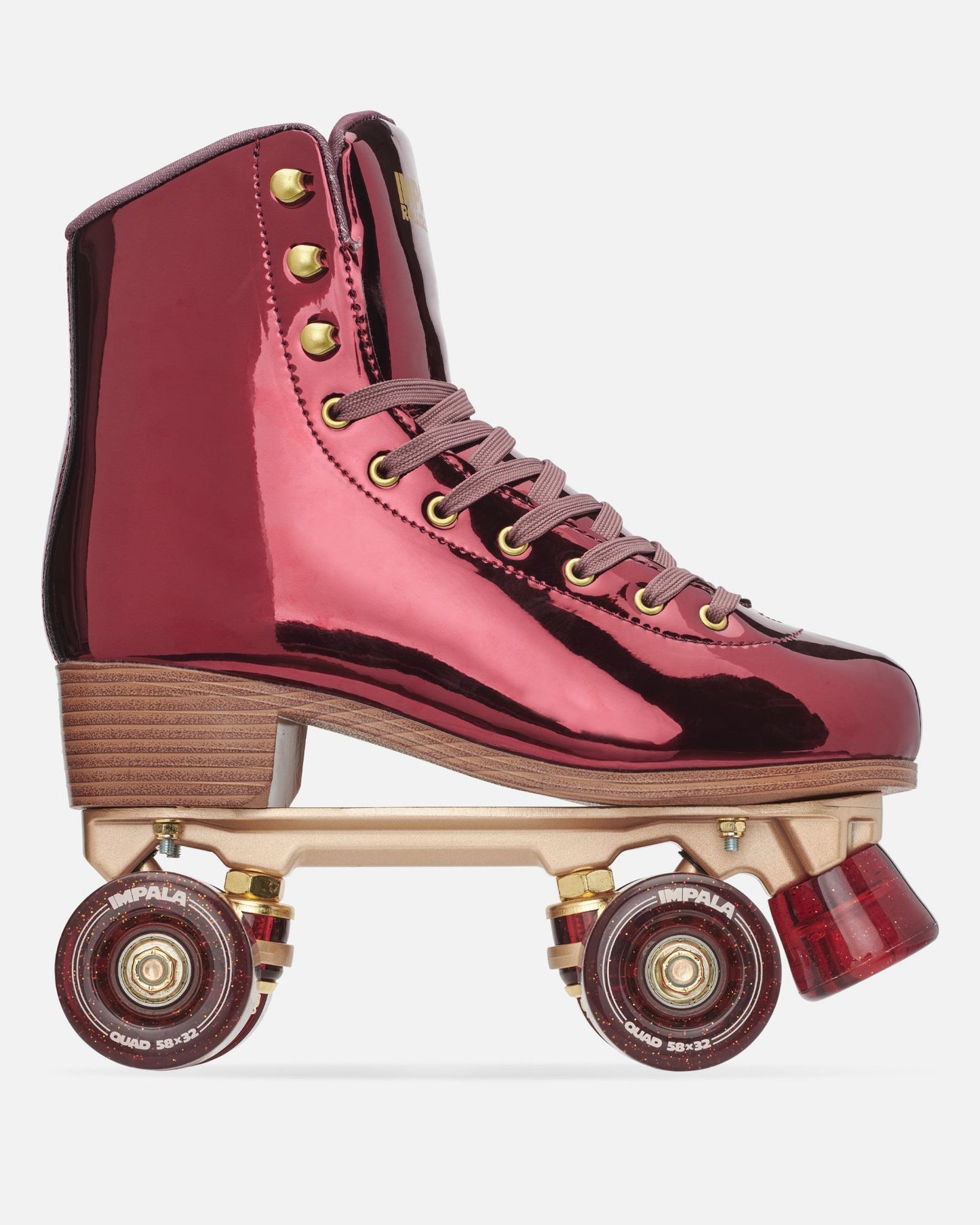 Side profile of Impala Quad Skate - Plum