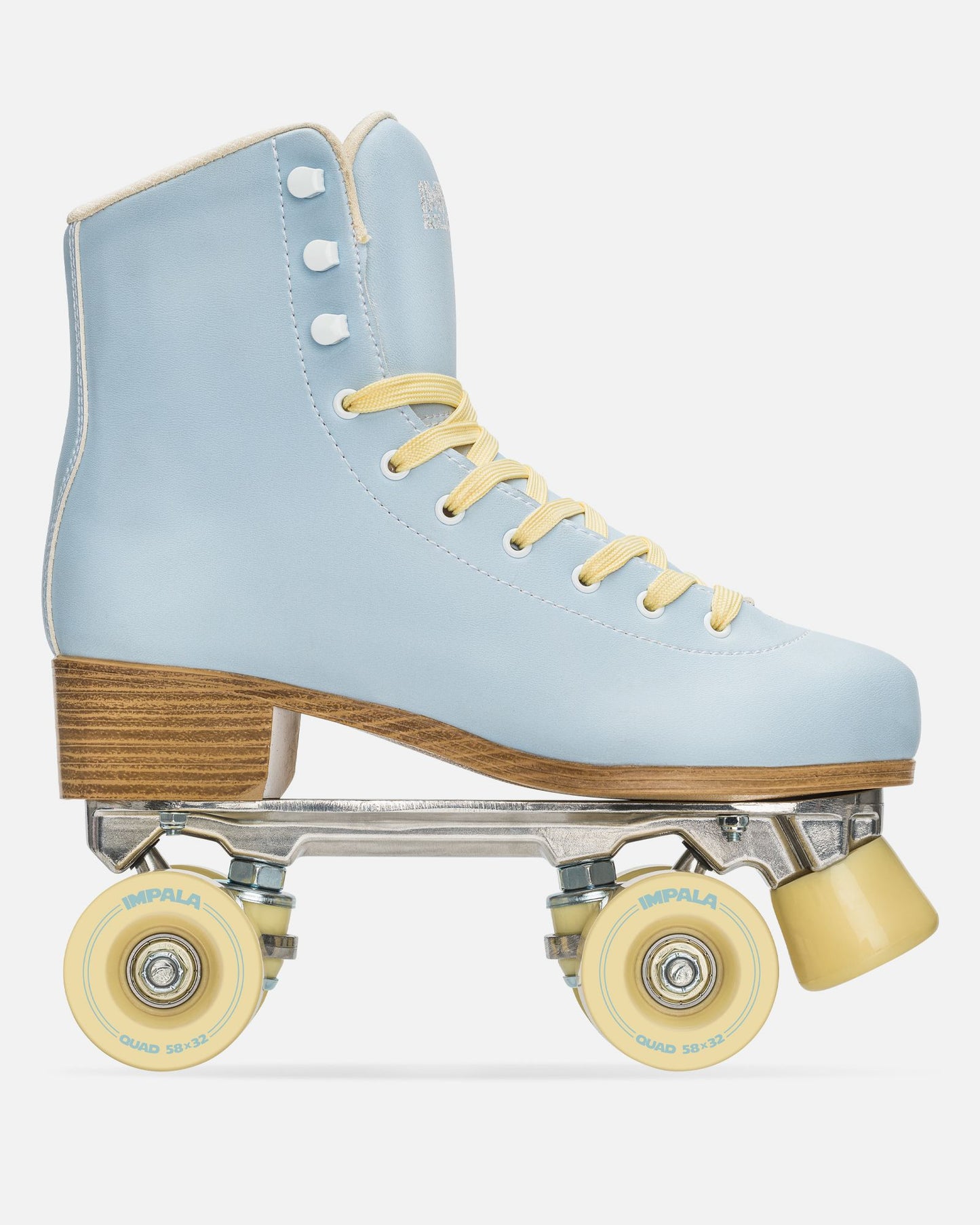 Side profile of Impala Quad Skate - Sky Blue/Yellow
