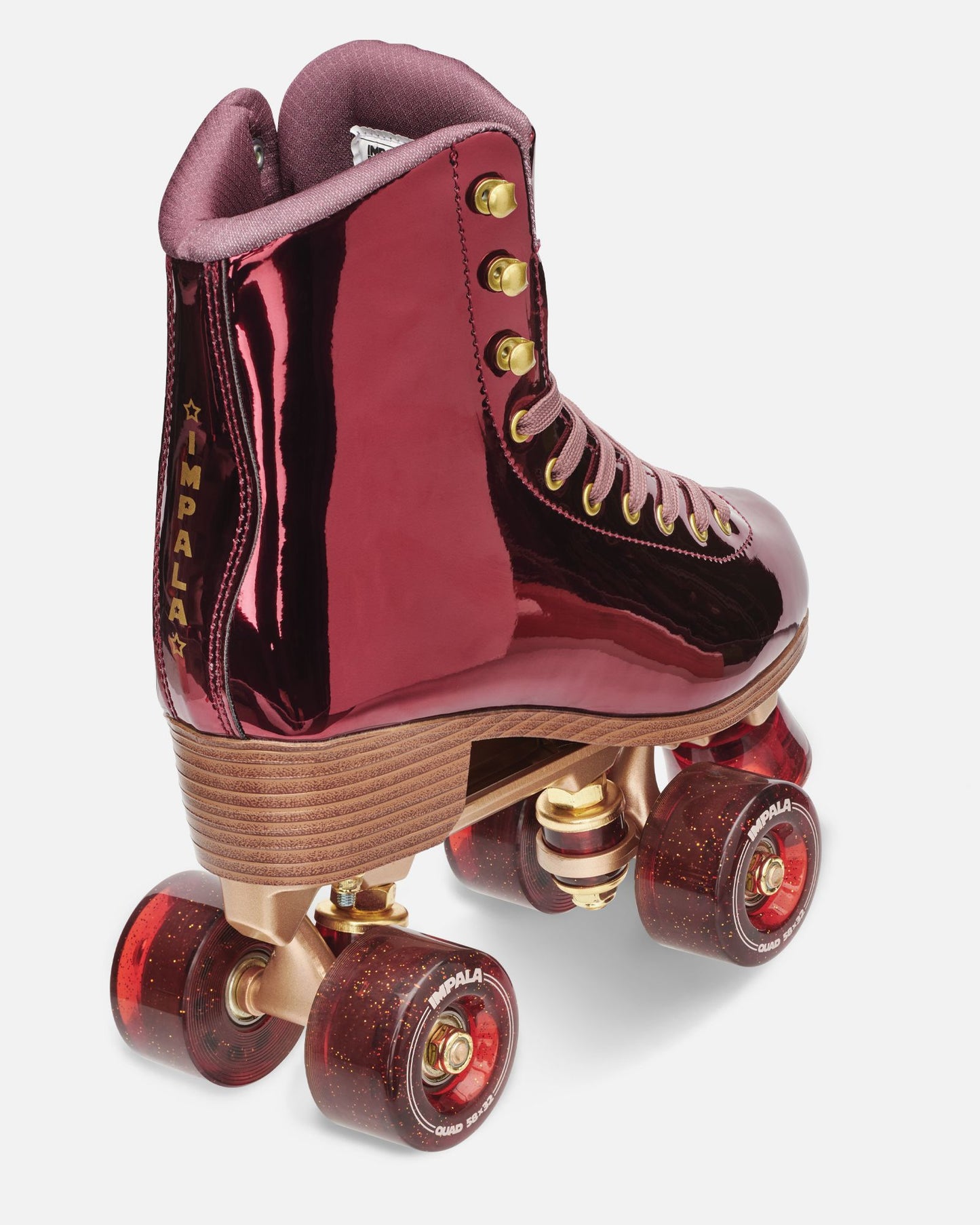 Back angled of Impala Quad Skate - Plum