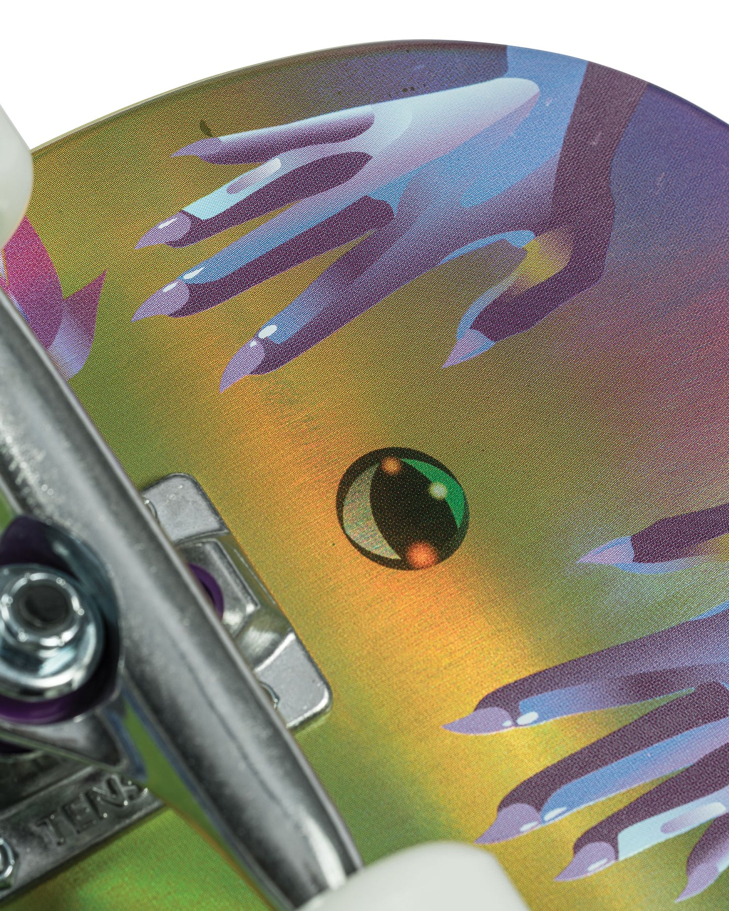 Graphic detailing of Impala Mystic Skateboard - Pea The Feary