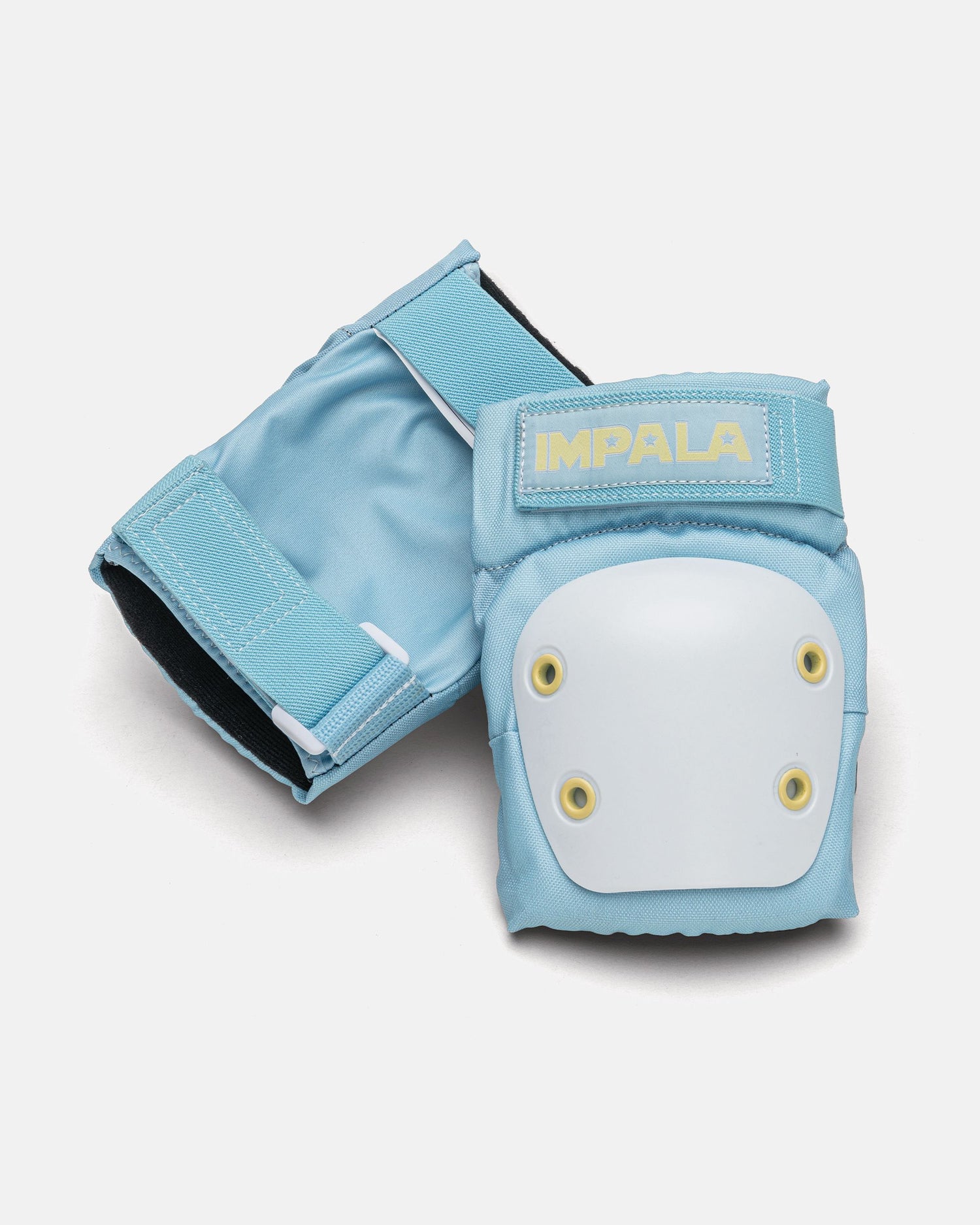 Elbow pads in the Impala Protective Set - Sky Blue/Yellow