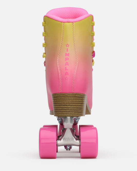 Back view of the Impala Quad Skate - Tropicana. 