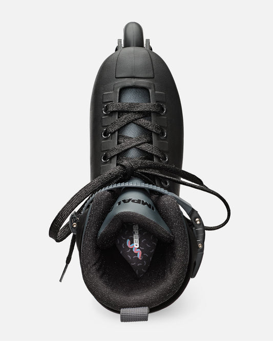 Aerial view of the Impala Lightspeed Inline Skate - Black.