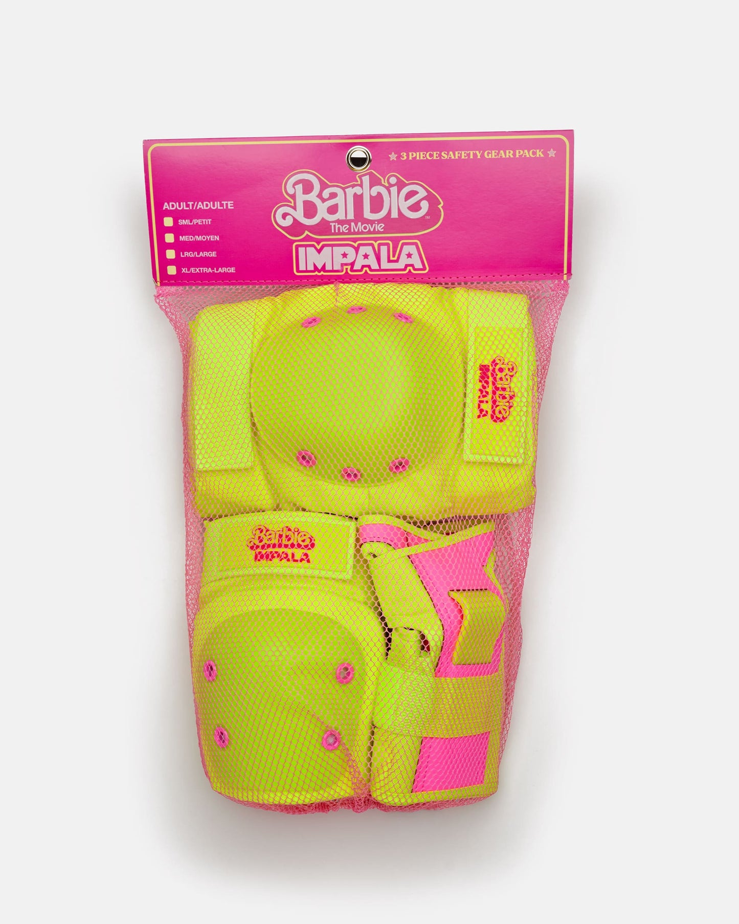 Packaging for the Impala Protective Set - Barbie Bright Yellow