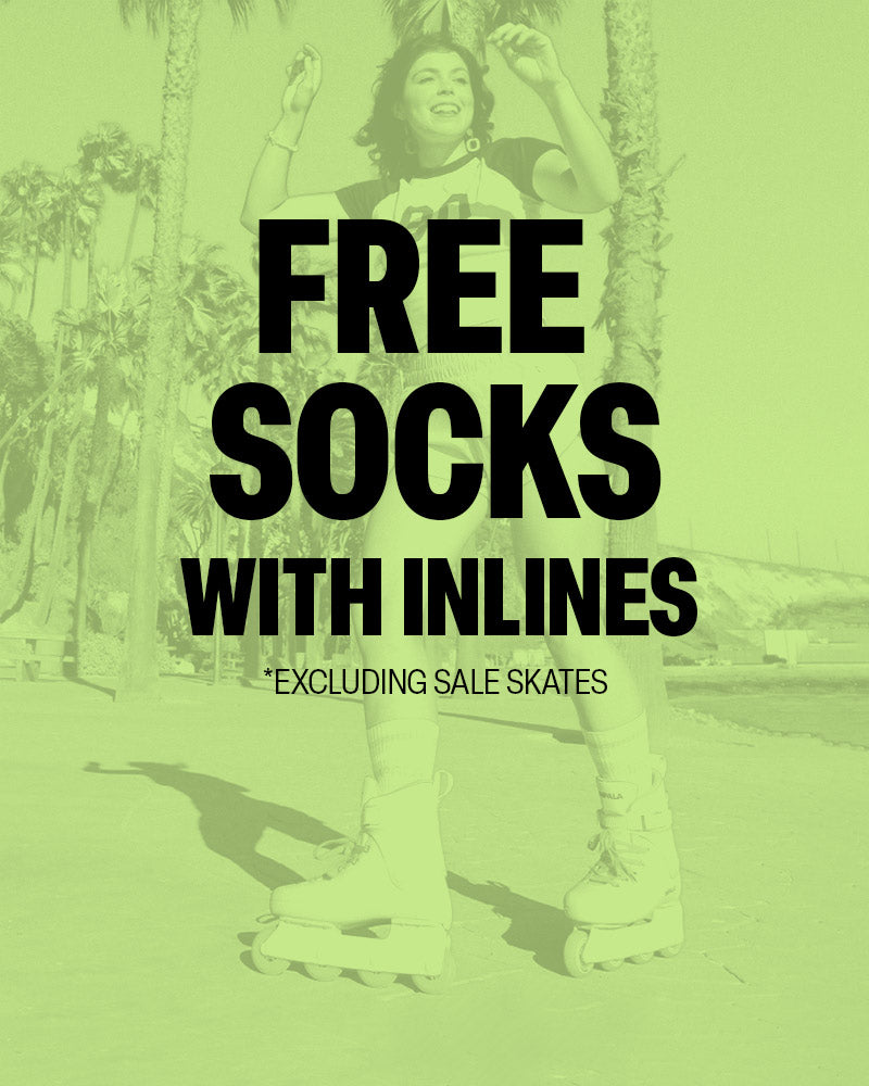 FREE SOCKS WITH INLINES- lime text on black background