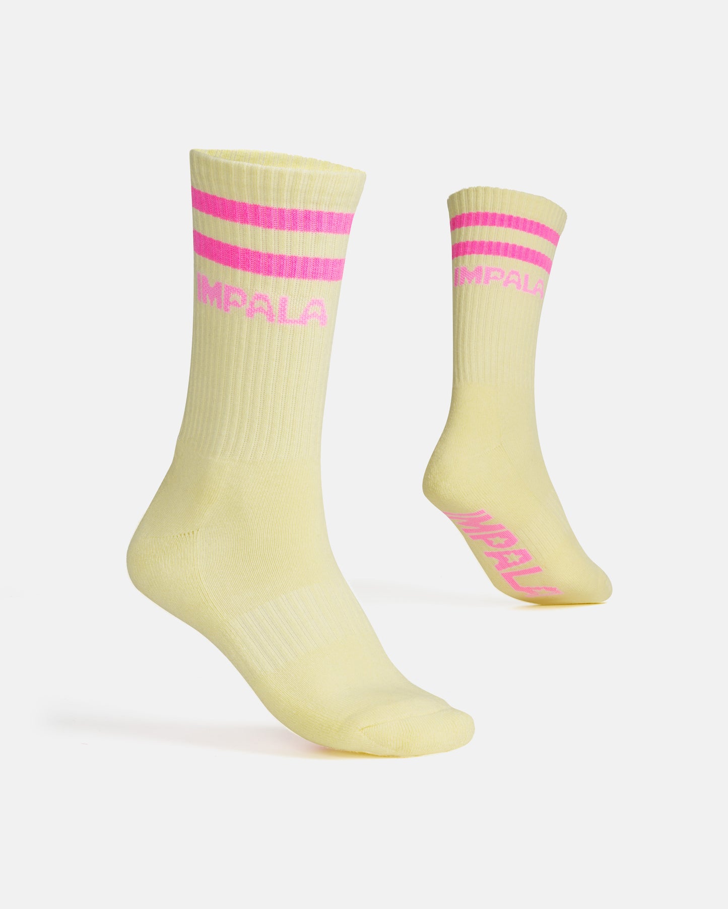 Studio image of the Impala Stripe Sock 3pk - Petal. 