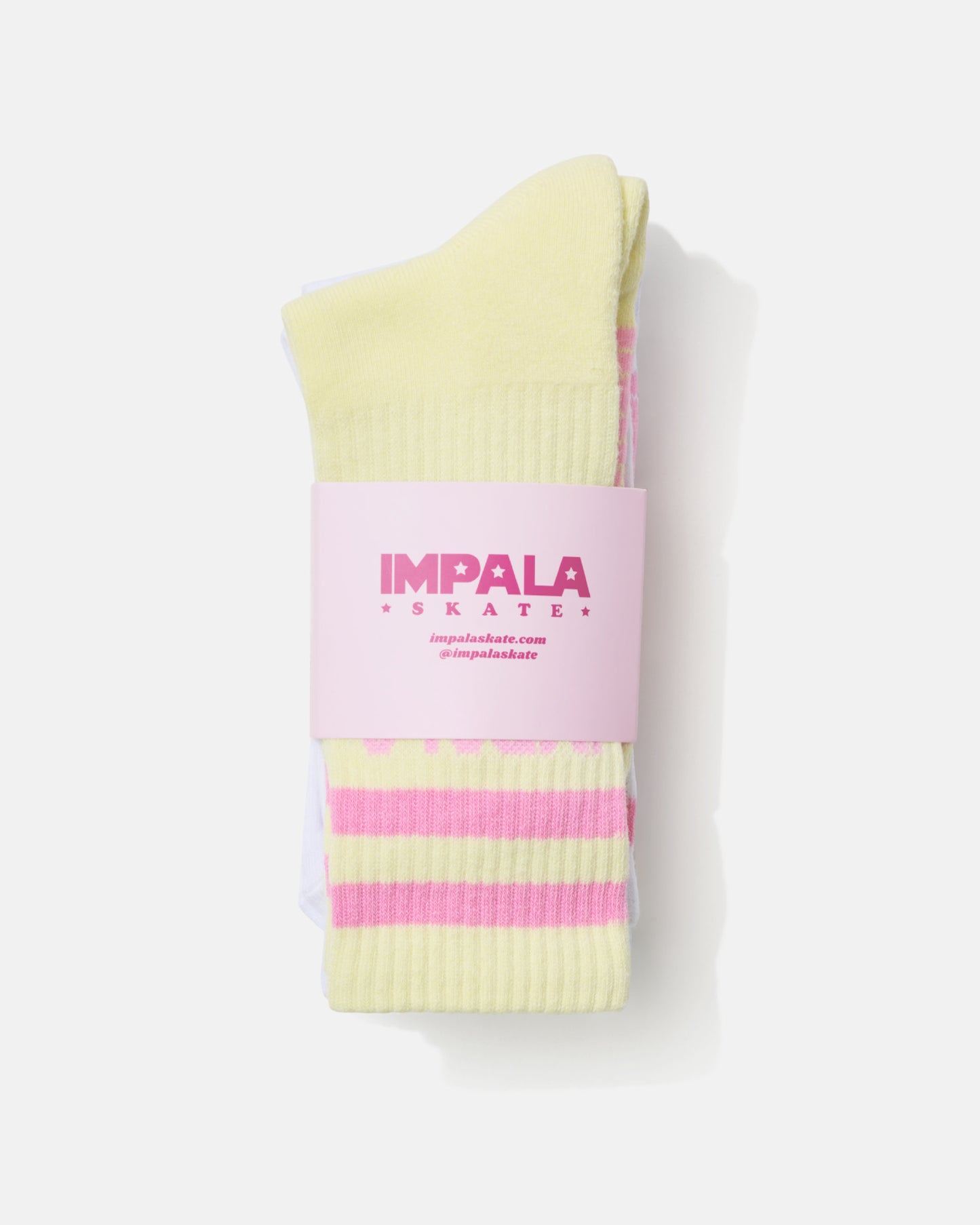 Product image of the Impala Stripe Sock 3pk - Petal. 