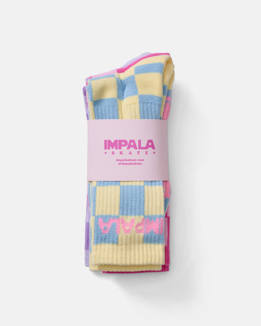 Impala Skate Sock 3pk - Check