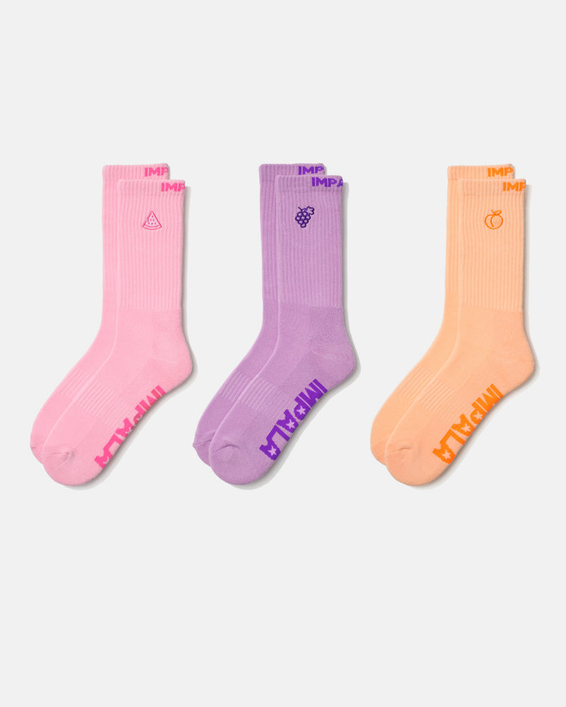 IMPALA SKATE SOCK 3PK - FRUIT