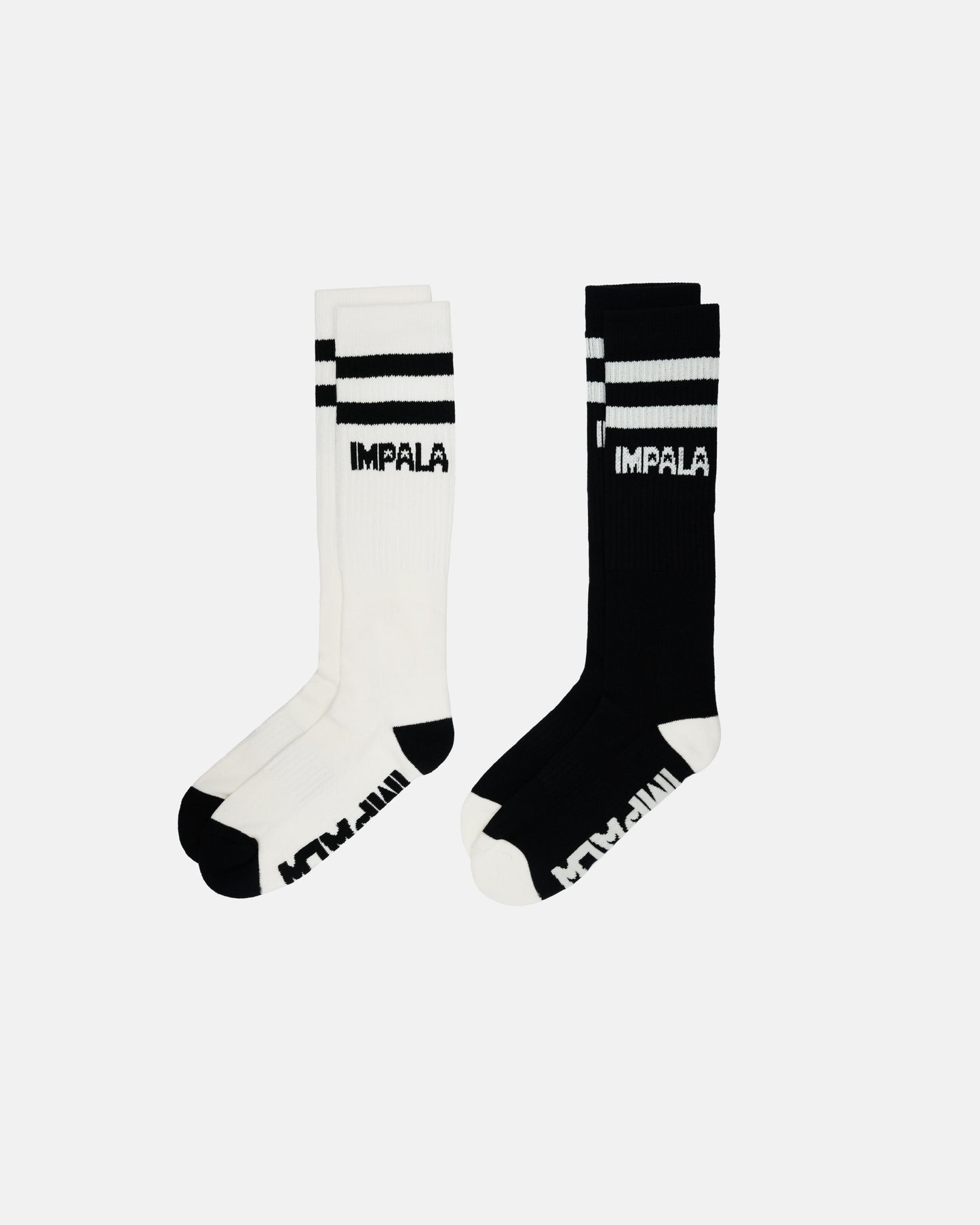 Impala High Stripe Sock 2pk - Black/Creme