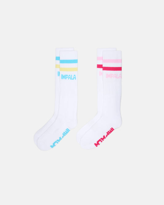 Impala High Stripe Sock 2pk - Pastel