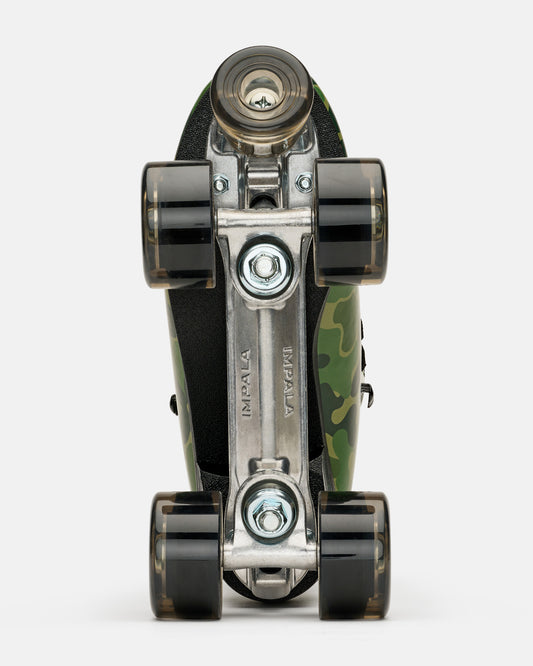 Bottom view of the Impala Quad Skate - Camo. 