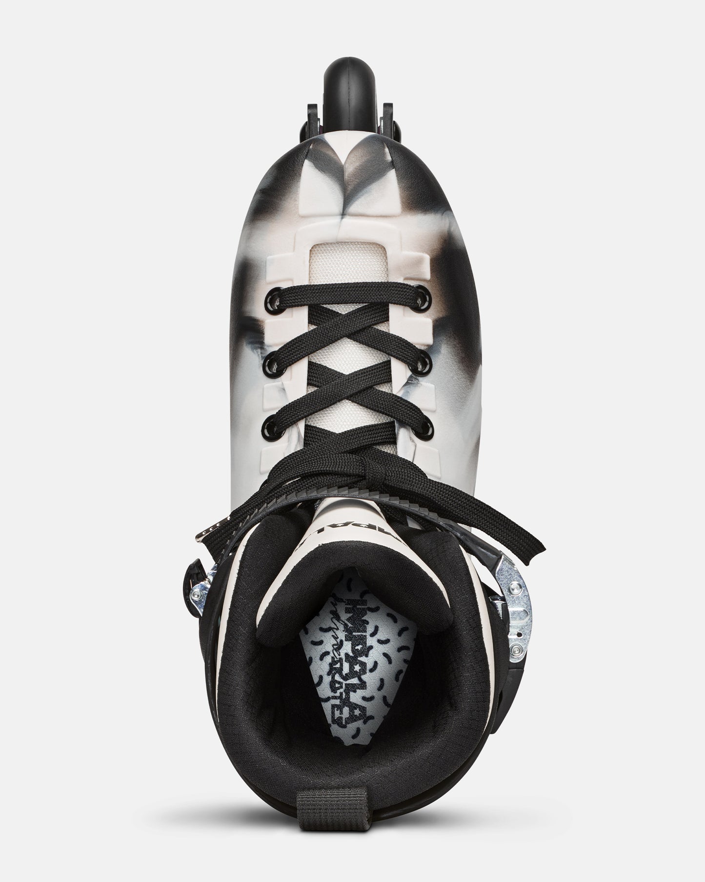 Aerial view of the Impala Lightspeed Inline Skate - Monochrome Marble