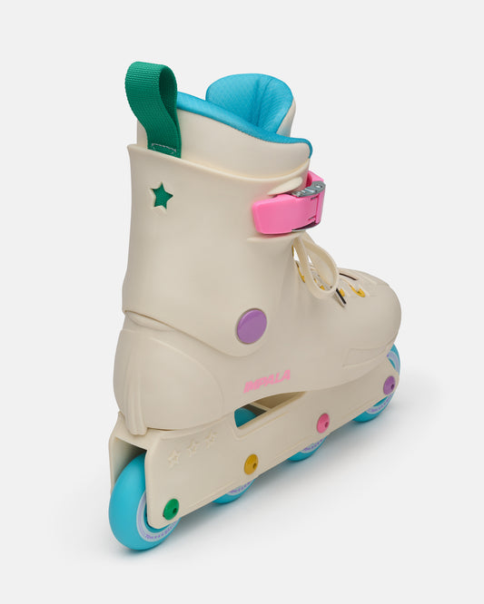 Back angle of the Impala Lightspeed Inline Skate - Sprinkle. 