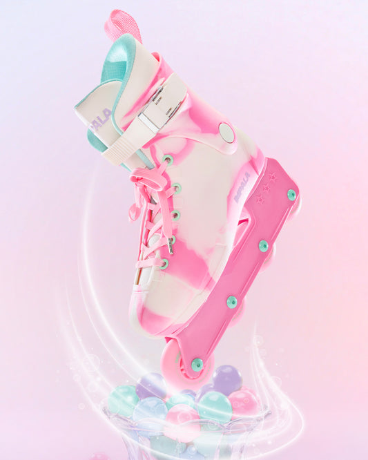 Studio image of the Impala Lightspeed Inline Skate - Sherbet Swirl. 