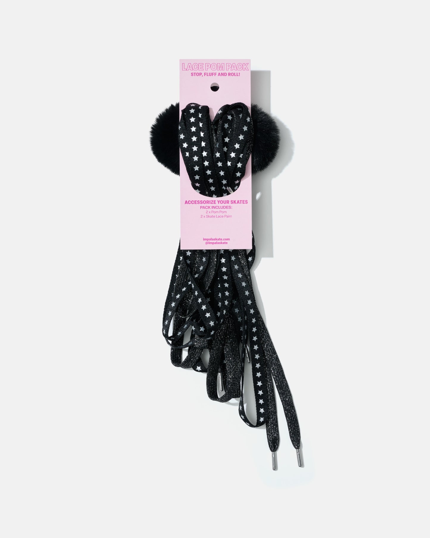 Impala Lace Pom Pack - Black