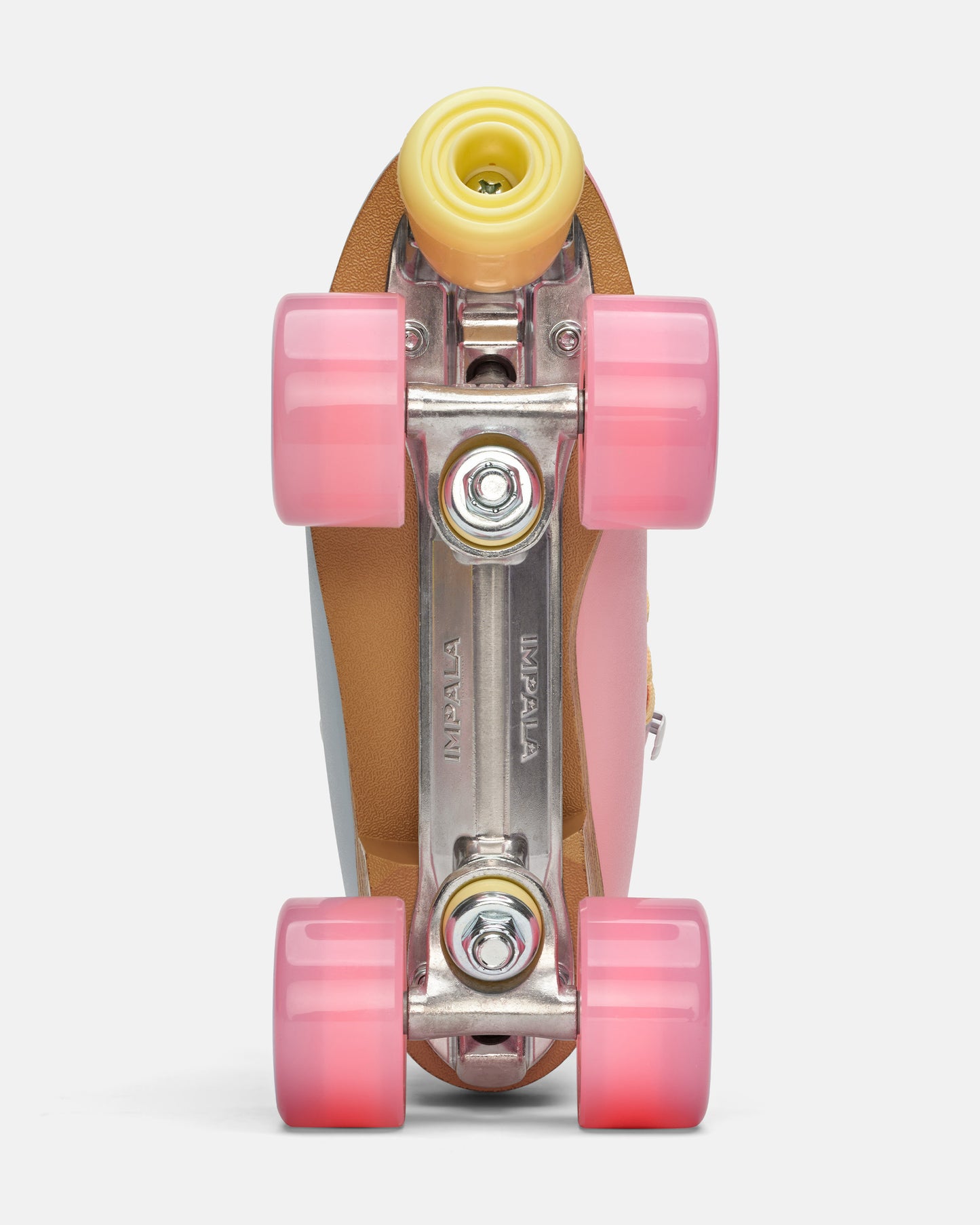 bottom view of Impala Quad Skate - Blue/Pink Split