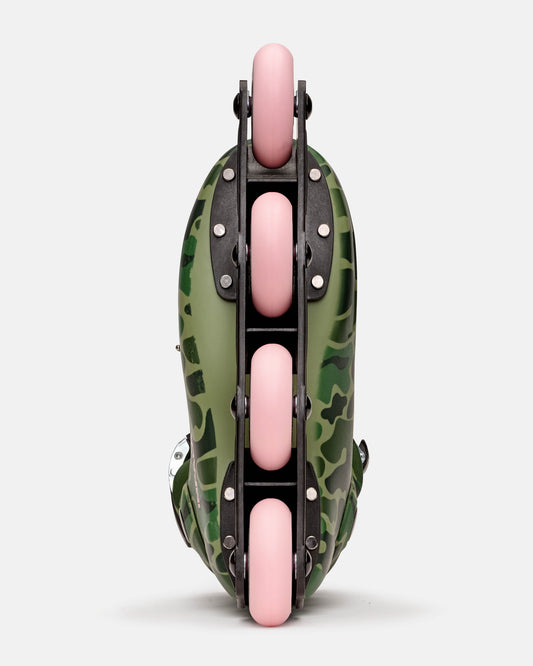 Bottom view of the Impala Lightspeed Inline Skate - Camo. 