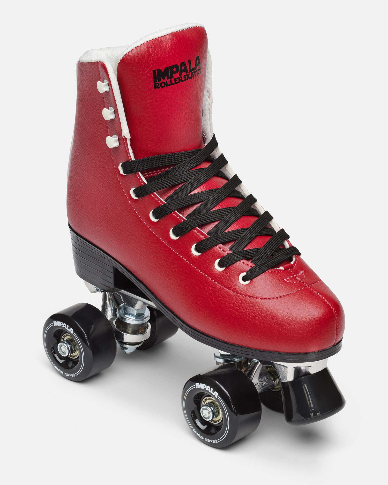 Front angled view of the Impala Quad Skate - Cherry