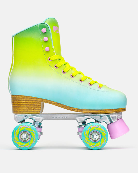 Profile view of the Impala Quad Skate - Lime Spritzer. 