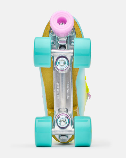 Bottom view of the Impala Quad Skate - Lime Spritzer. 