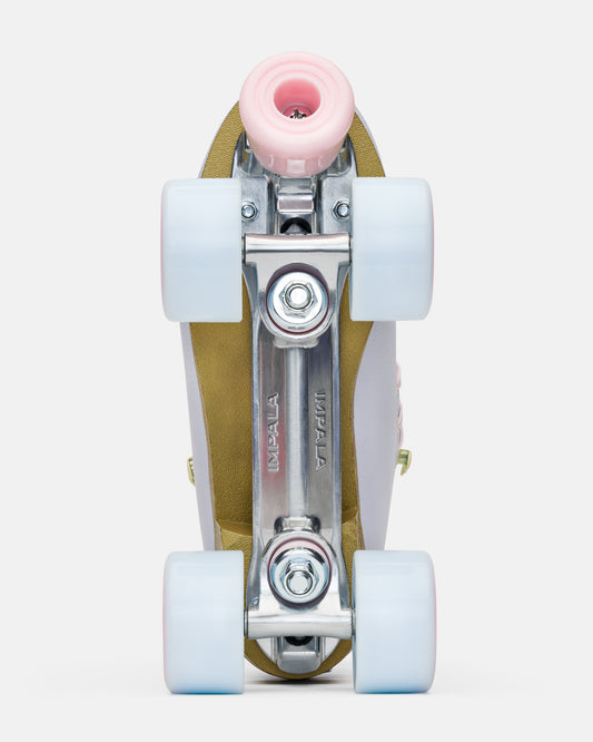 Bottom view of Impala Quad Skate - Periwinkle. 