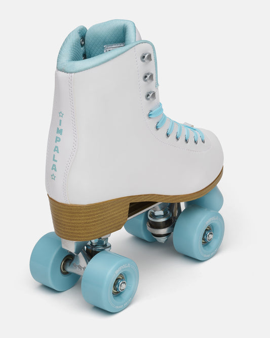 Back angle of Impala Quad Skate - White Ice. 
