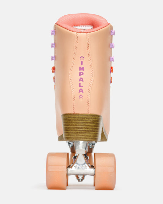 Back view of Impala Quad Skate - Apricot. 