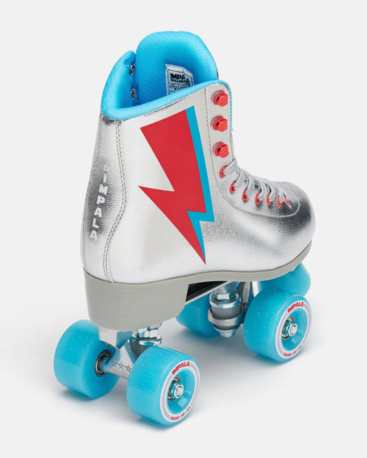 Back angled view of the Impala Quad Skate - Argentum. 
