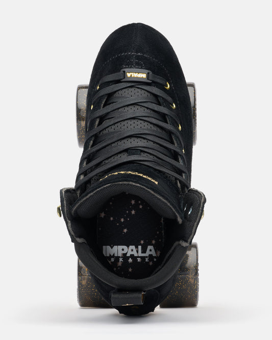 Aerial view of Impala Samira Quad Skate - Black Night. 