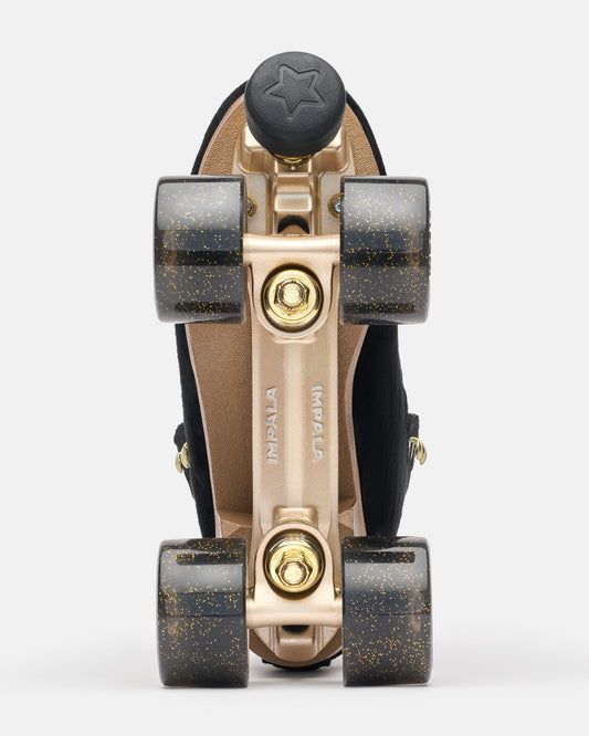 Bottom view of Impala Samira Quad Skate - Black Night. 