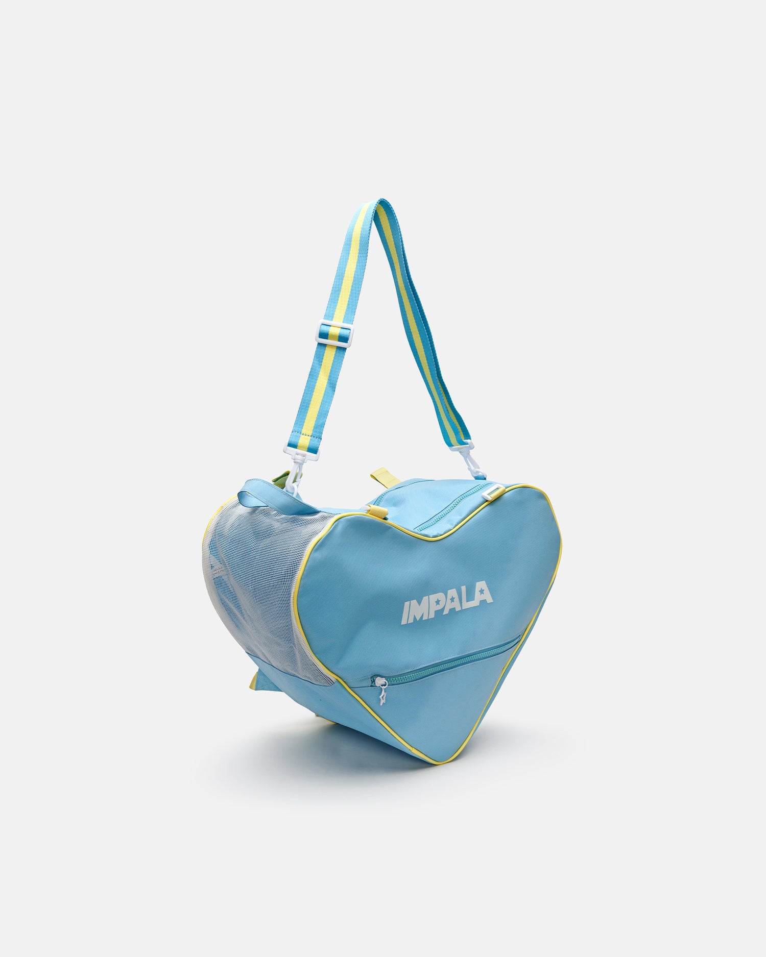 front angled view of Impala Skate Bag - Sky Blue/Yellow