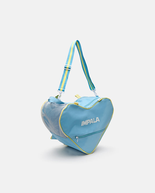 front angled view of Impala Skate Bag - Sky Blue/Yellow