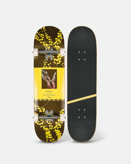 Top and bottom view of Impala Blossom Skateboard - Wattle