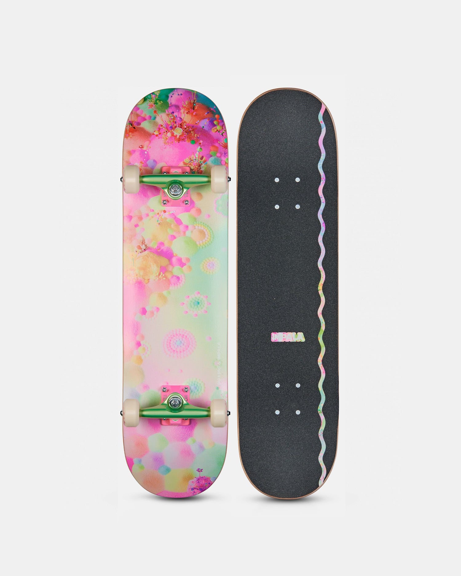 Top and bottom of Pip and Pop Skateboard - Sherbet Island