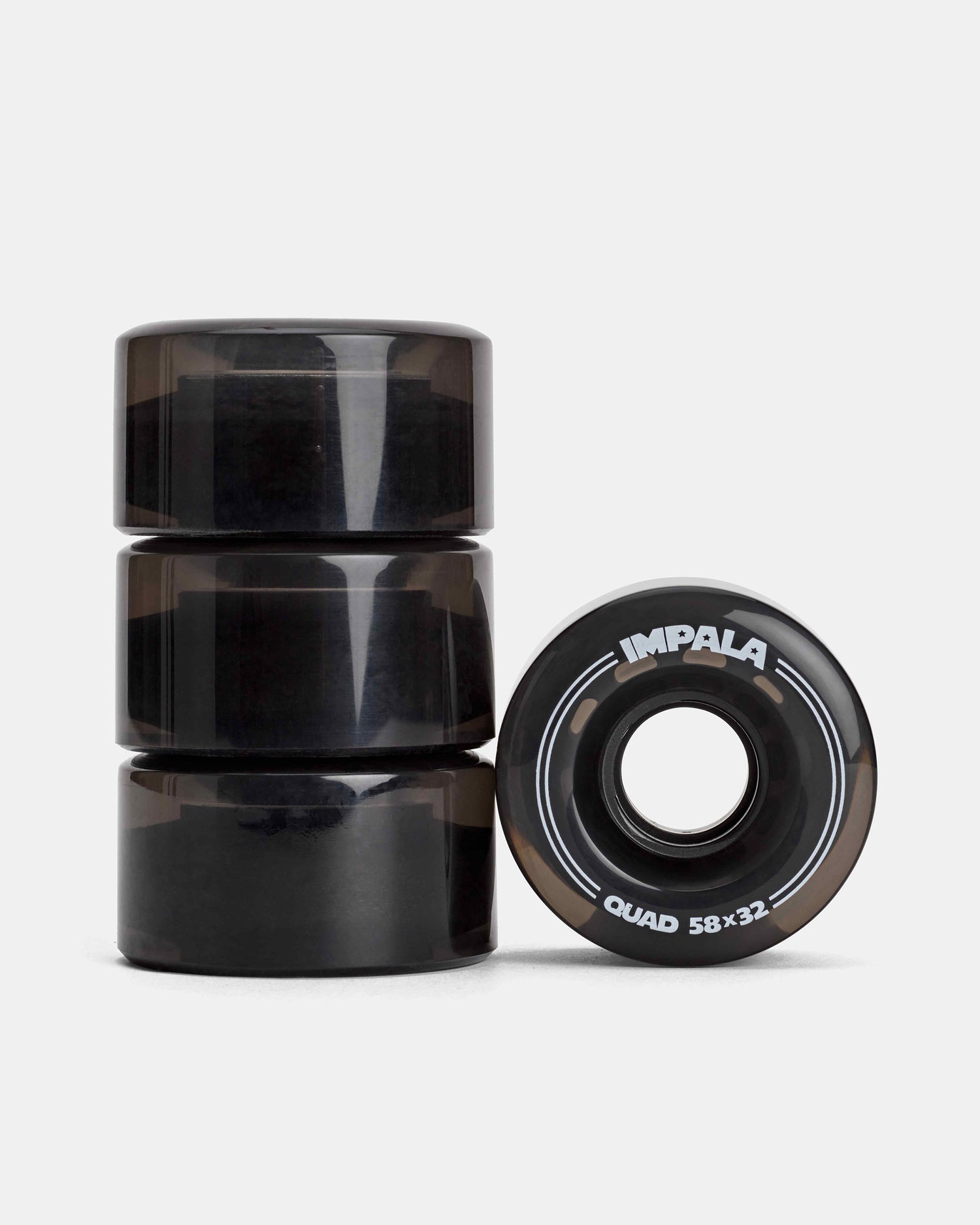 Black transparent impala roller skate wheels 