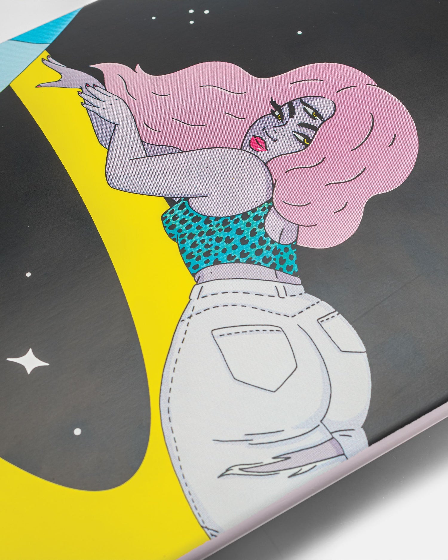 graphic detailing of Impala Saturn Skateboard - Robin Eisenberg Space