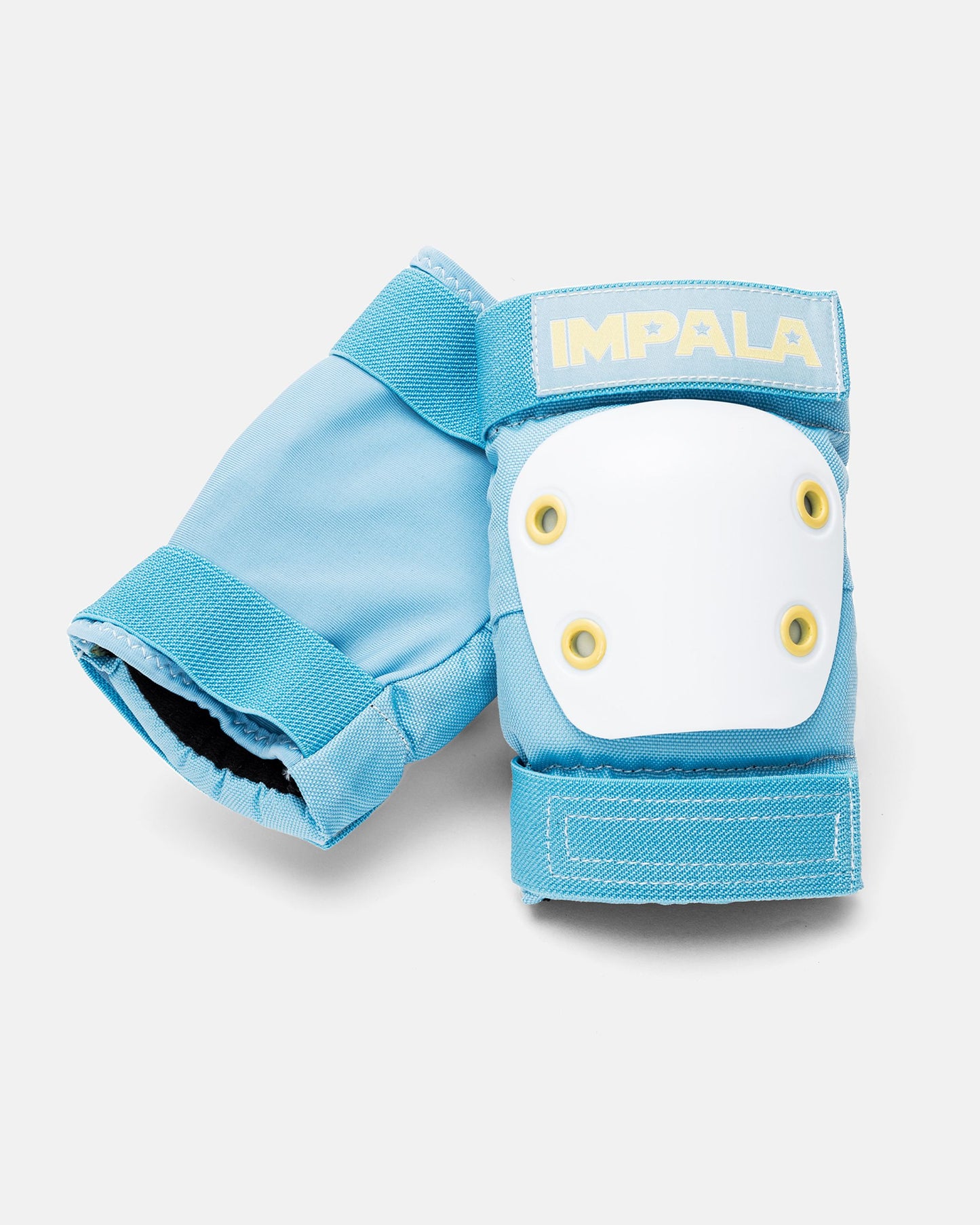 Elbow pads in the Impala Protective Set Youth - Sky Blue/Yellow