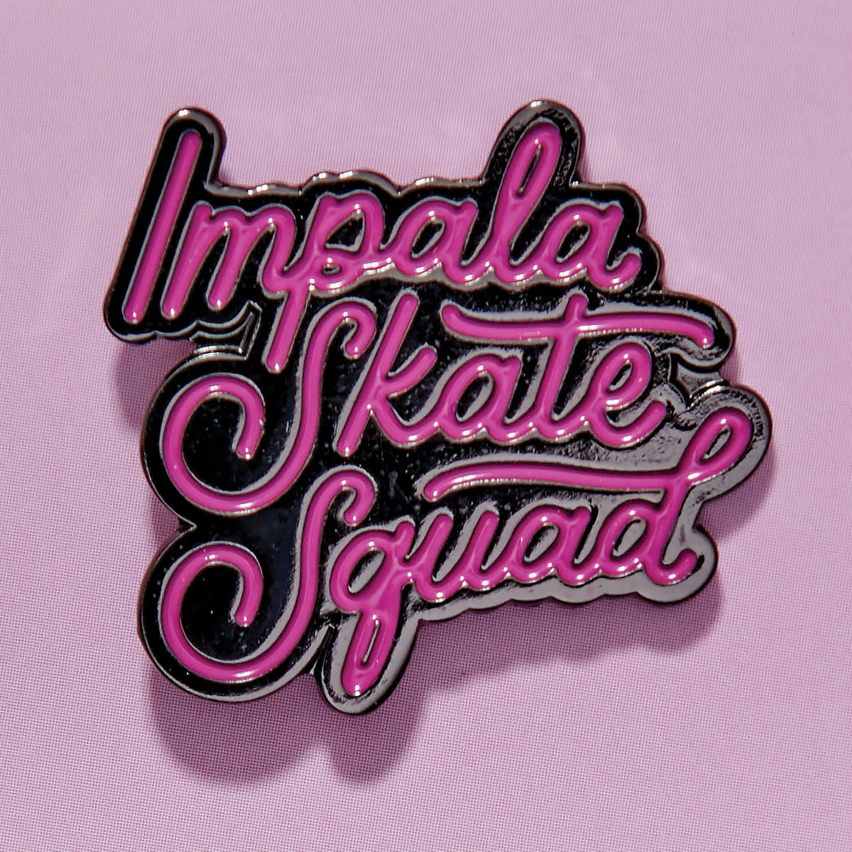 cursive logo Impala Skate Enamel Pin 