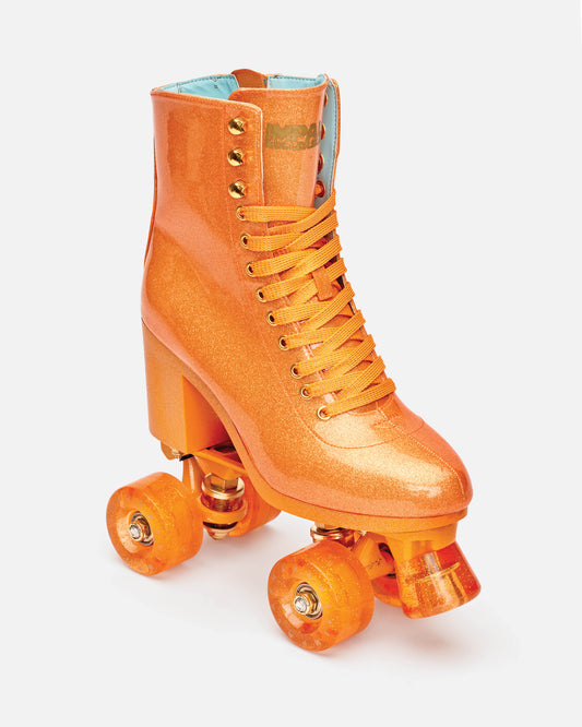 front angled Impala Marawa High Heel Skate - Sparkle Orange