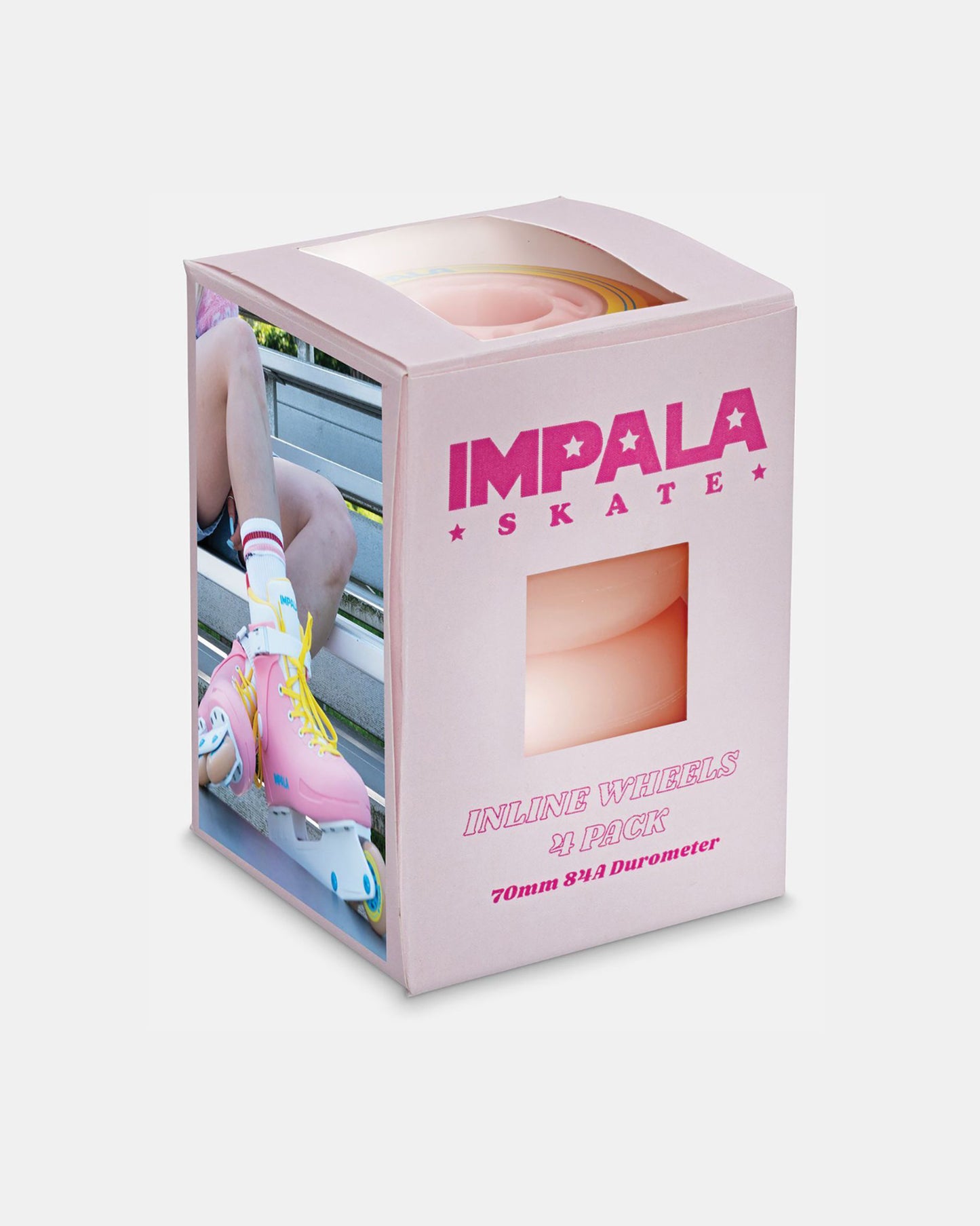 box Impala Inline Skate Wheels Pink/Yellow