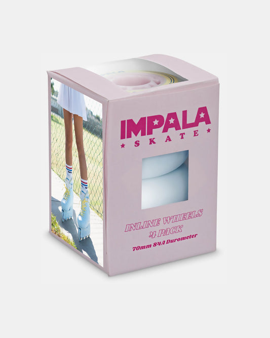 box Impala Inline Wheels Sky Blue Yellow