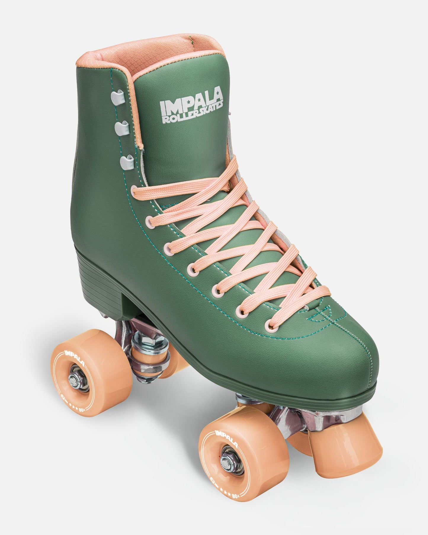 Front angled of Impala Quad Skate - Forest Green